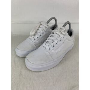 Vans Unisex Old Skool 500714 White Woven Shoes Sneakers Women's Size 7.5